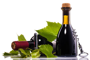 wine bottle isolated on white