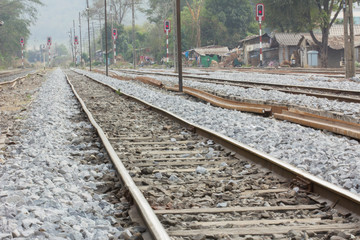 Railway, outdoor landscape, thailand