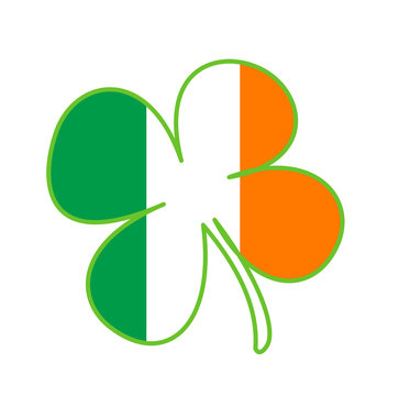 Irish National Symbol With Ireland Flag’s Colours