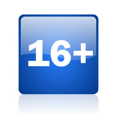 adults blue glossy web icon