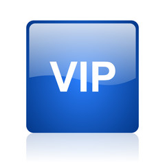 vip blue glossy web icon