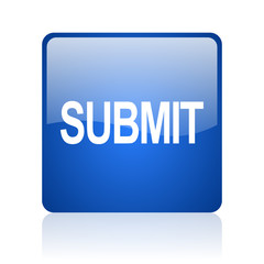 submit blue glossy web icon