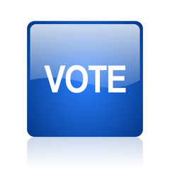 vote blue glossy web icon