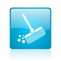 broom computer icon on white background