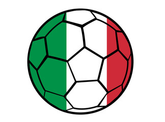 Isolated Clip Art Football With Italy Flag’s Colors