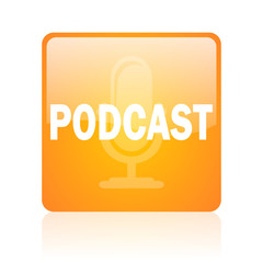 podcast computer icon on white background