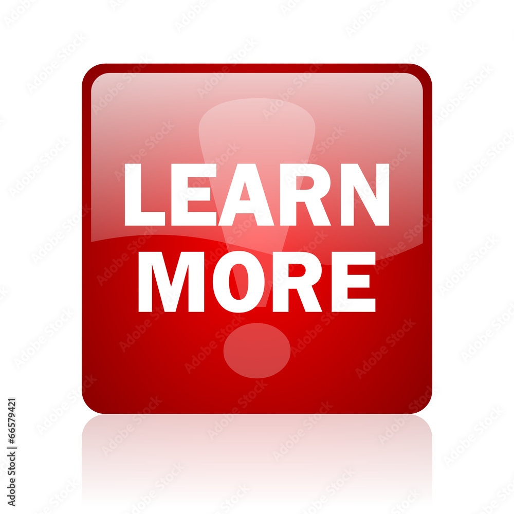 Poster learn more computer icon on white background