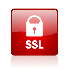 ssl computer icon on white background
