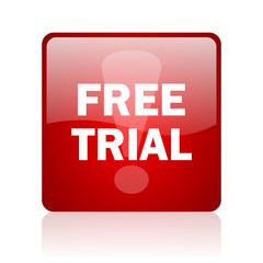 free trial computer icon on white background