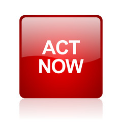 act now computer icon on white background