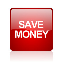 save money computer icon on white background