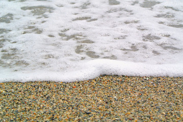 Foam of sea