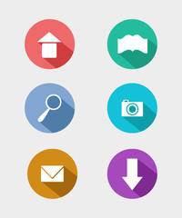 flat icons for web and mobile applications