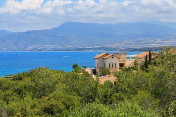 Fototapeta na wymiar Polis city panorama, Cyprus
