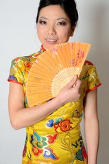 Chinese lady with fan