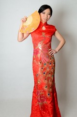 Chinese lady with fan