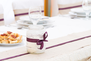 an image of tables setting at a luxury wedding hall