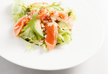 salad with salmon