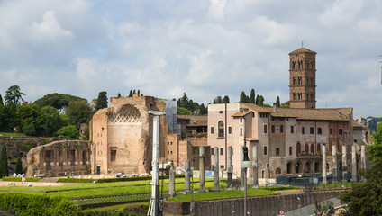 The Roman Forum in Rome, Italy.