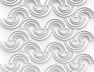 white background of abstract waves. Seamless pattern