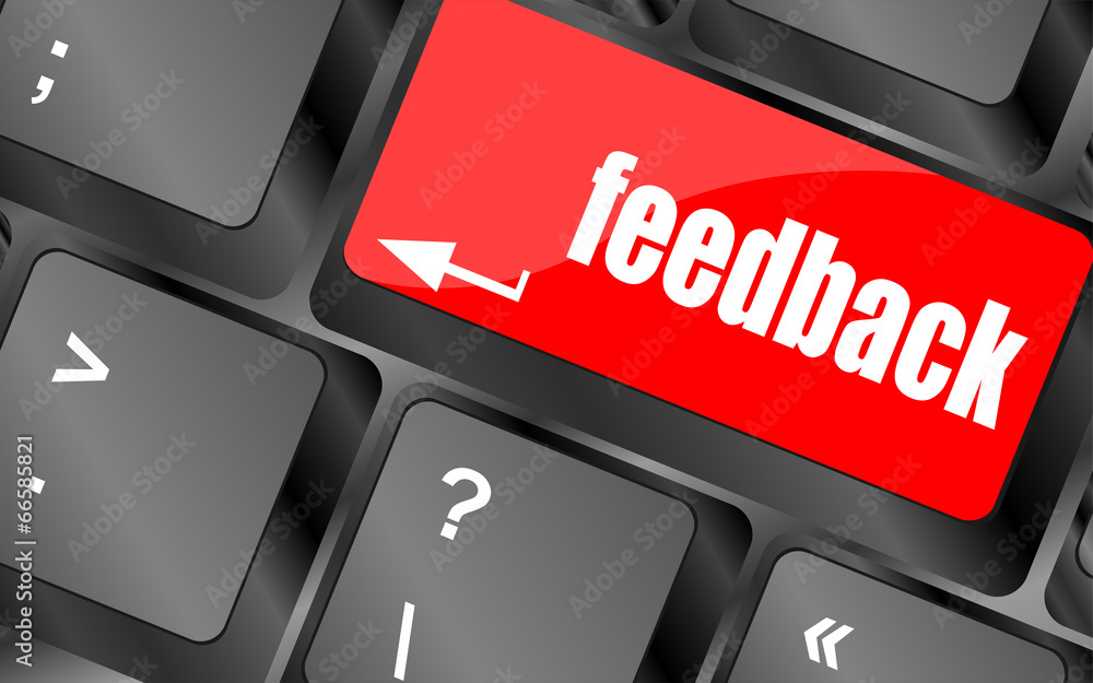 Poster feedback on computer keyboard key button
