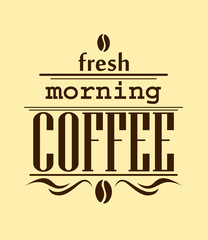 Fresh morning coffee banner