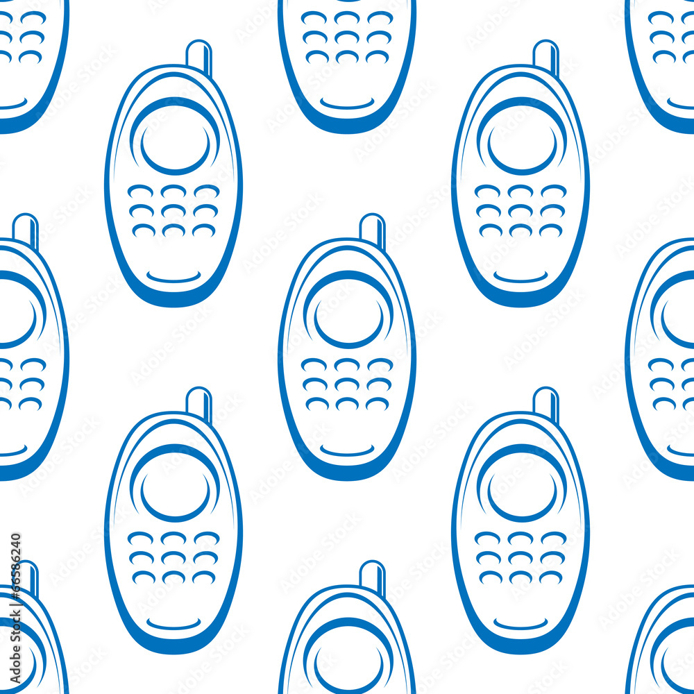 Aufkleber seamless pattern of a retro mobile phone