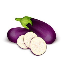 Eggplant aubergine isolated