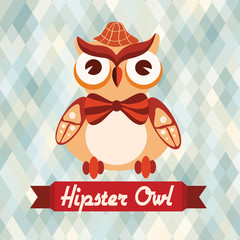 Hipster owl poster