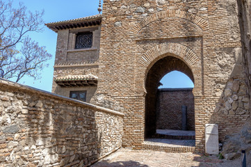 Interior of the Alcazaba of Malaga, Spain