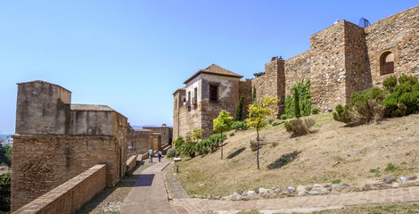 Interior of the Alcazaba of Malaga, Spain