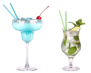 alcoholic exotic cocktail isolated