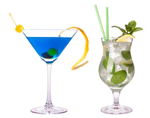 alcoholic exotic cocktail isolated