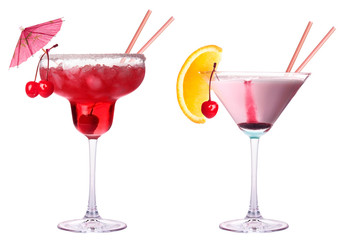 alcoholic exotic cocktail isolated