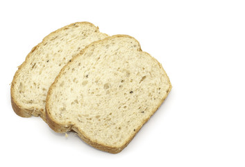 Sliced bread isolated on white background