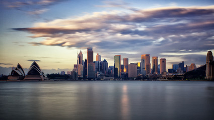 Fototapeta na wymiar Downtown Sydney at sunrise