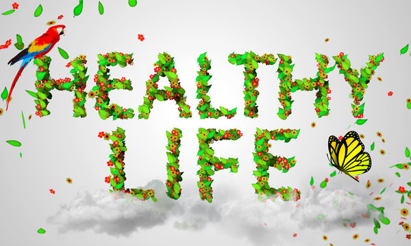 Healthy Life leaves particles 3D