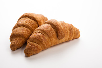 two croissants on grey