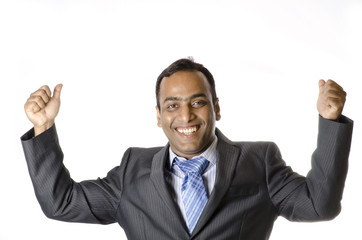 Businessman Happy after wining a deal