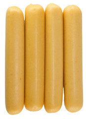 Sausages isolated on a white background.