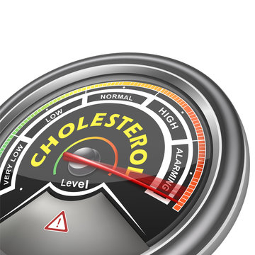 vector cholesterol conceptual meter indicator