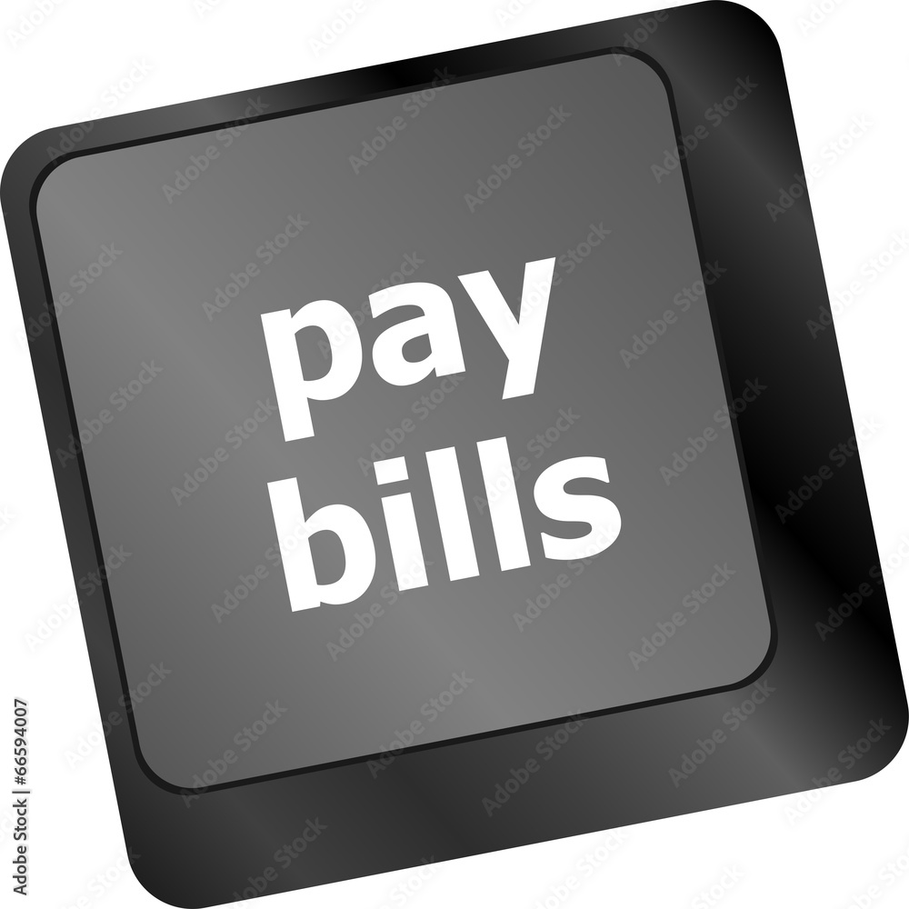 Poster bills button on the computer keyboard