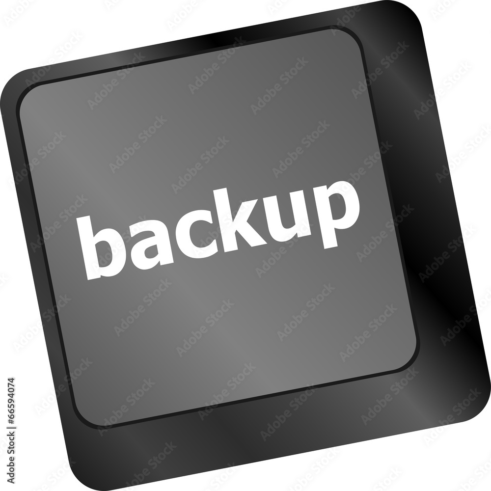 Poster backup computer key in for archiving and storage