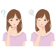 女性　表情　セット