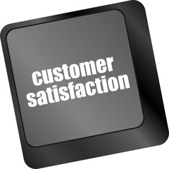 customer satisfaction key word on computer keyboard