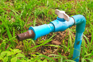 old and rusty faucet