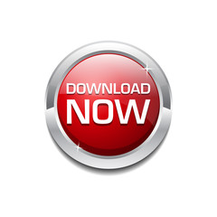 Download Now Glossy Shiny Circular Vector Button