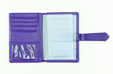 purple business card book on with background