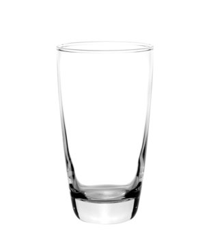 glass empty on white background