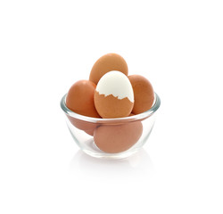 boiled eggs in bowl